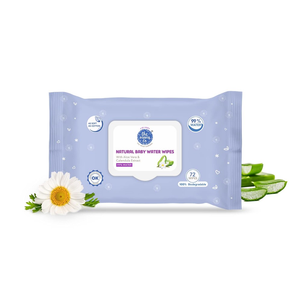 The Moms Co. Natural 99% Water Baby Wipes (Pack of 1)