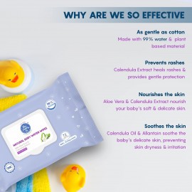 The Moms Co. Natural 99% Water Baby Wipes (Pack of 1)