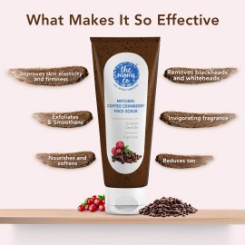 The Moms Co. Natural Cranberry Coffee Face Scrub  - 75gm