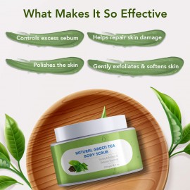 The Moms Co. Natural Green Tea Body Scrub  - 100gm