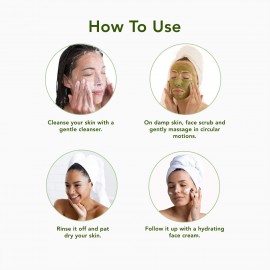 The Moms Co. Natural Green Tea Face Scrub  - 75gm The Moms Co. Natural Green Tea Face Scrub  - 75gm