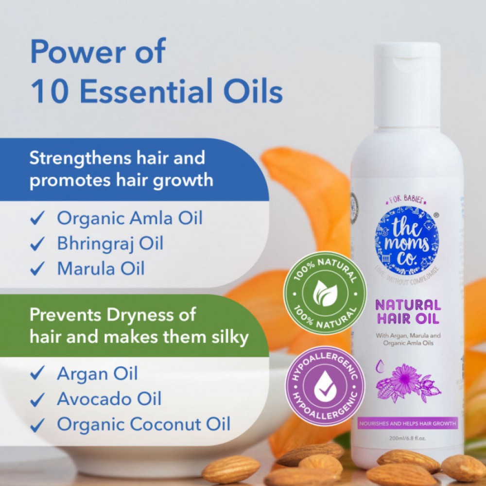 The Moms Co. Natural Hair Oil With Mono Cartons - 100 ML