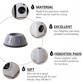 4 Pcs Washing Machine Stand | Anti-Vibration Pads - Small