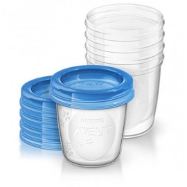Philips Avent Reusable Breast Milk Storage Cups (10 x 180 ml) - Philips