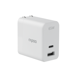 Rapoo Pa65 GaN 65 Watts USB Type-C +USB Wall Charger