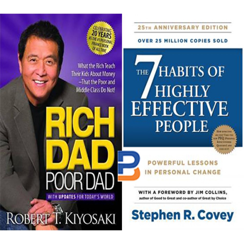 Combo Set of Rich Dad Poor Dad and The 7 Habits Of Highly Effective People Combo Set of Rich Dad Poor Dad and The 7 Habits Of Highly Effective People