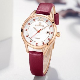 NAVIFORCE NF5010 DATE FUNCTION CASUAL QUARTZ WATCH -RED