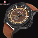 NaviForce NF9083 Day Date Function Analog Quartz Watch – Black/Brown NaviForce NF9083 Day Date Function Analog Quartz Watch – Black/Brown