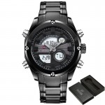 Naviforce NF9088 Dual Display Analog  Digital Stainless Steel Men’s Fashion Watch Naviforce NF9088 Dual Display Analog  Digital Stainless Steel Men’s Fashion Watch