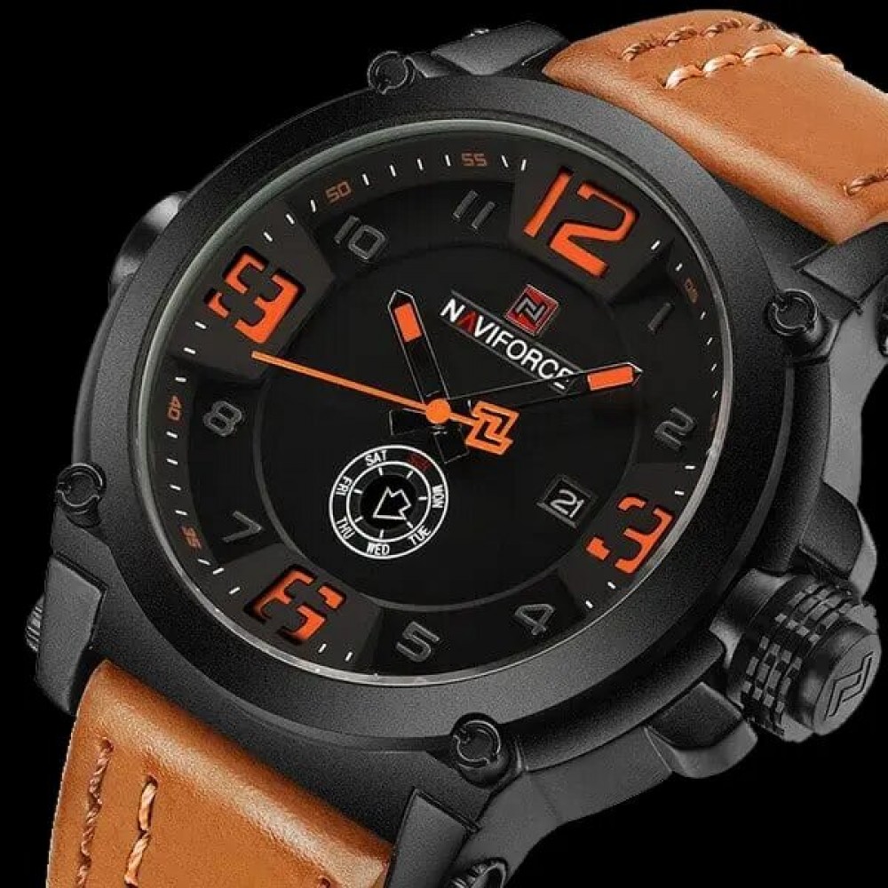NAVIFORCE NF9099 Date Function Casual Quartz Watch For Men - Orange NAVIFORCE NF9099 Date Function Casual Quartz Watch For Men - Orange