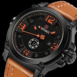 NAVIFORCE NF9099 Date Function Casual Quartz Watch For Men - Orange