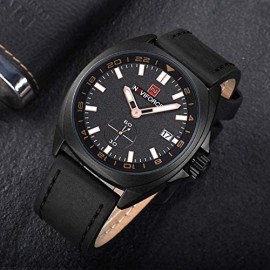 NaviForce NF9104 Date Function Chono Watch – Black