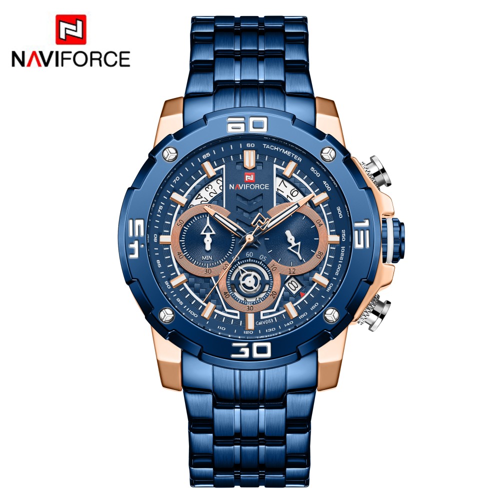 Naviforce NF9175 Stainless Steel Chronograph Watch For Men - Silver Naviforce NF9175 Stainless Steel Chronograph Watch For Men - Silver
