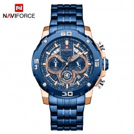 Naviforce NF9175 Stainless Steel Chronograph Watch For Men - Silver
