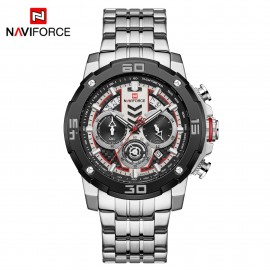 Naviforce NF9175 Stainless Steel Chronograph Watch For Men - Silver Naviforce NF9175 Stainless Steel Chronograph Watch For Men - Silver