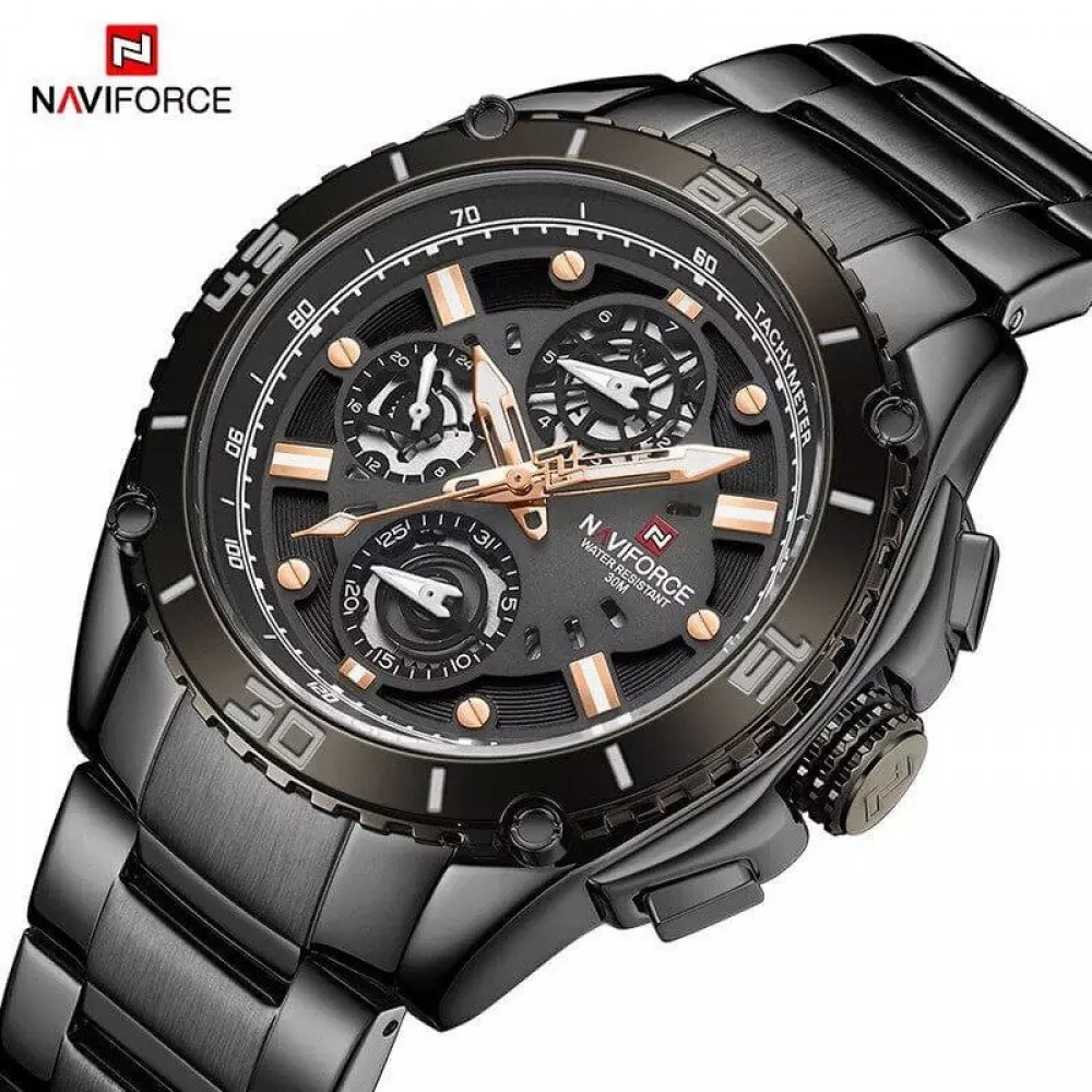 Naviforce NF9179 Luxury Brand Full Stainless Steel Watch For Men  Naviforce NF9179 Luxury Brand Full Stainless Steel Watch For Men
