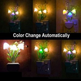 Romantic Colorful LED Mushroom Night Light Wall Lamp