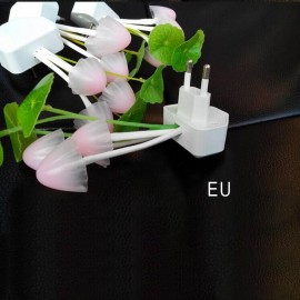 Romantic Colorful LED Mushroom Night Light Wall Lamp