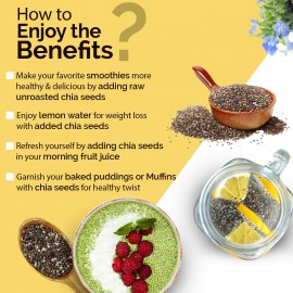 Neuherbs Raw Unroasted Chia Seeds with Omega 3 - 200 Gram Neuherbs Raw Unroasted Chia Seeds with Omega 3 - 200 Gram