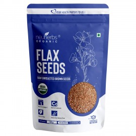 Neuherbs Raw Unroasted Flax Seeds for Eating Rich with Fiber - 400 G
