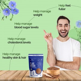 Neuherbs Raw Unroasted Flax Seeds for Eating Rich with Fiber - 400 G Neuherbs Raw Unroasted Flax Seeds for Eating Rich with Fiber - 400 G