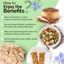 Neuherbs Raw Unroasted Flax Seeds for Eating Rich with Fiber - 400 G Neuherbs Raw Unroasted Flax Seeds for Eating Rich with Fiber - 400 G