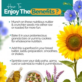 Neuherbs Healthy seeds mix for weight management, Pumpkin, Sunflower, Watermelon, Flax & Chia Seeds - 200gm