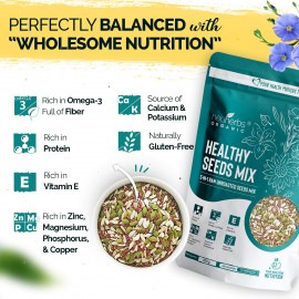 Neuherbs Healthy seeds mix for weight management, Pumpkin, Sunflower, Watermelon, Flax & Chia Seeds - 200gm