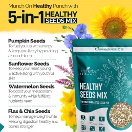 Neuherbs Healthy seeds mix for weight management, Pumpkin, Sunflower, Watermelon, Flax & Chia Seeds - 200gm