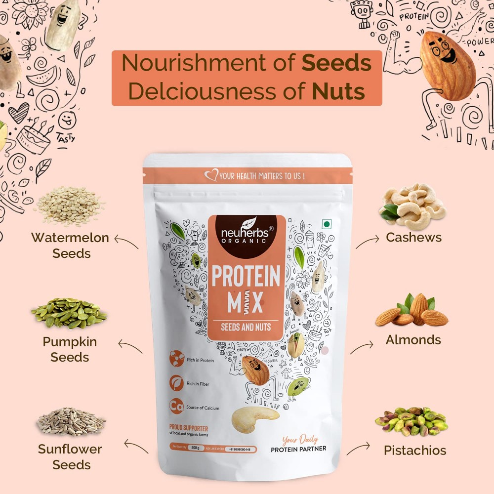 Neuherbs Protein Mix Seeds And Nuts - 200g Neuherbs Protein Mix Seeds And Nuts - 200g
