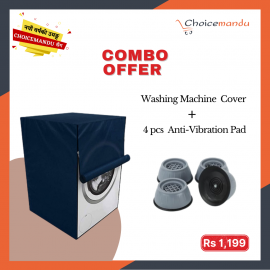 Washing Machine Cover + 4 Pcs Anti - Vibration Pad