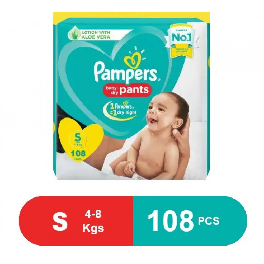 Buy Pampers Pant 108pcs (SM) In Online Nepal