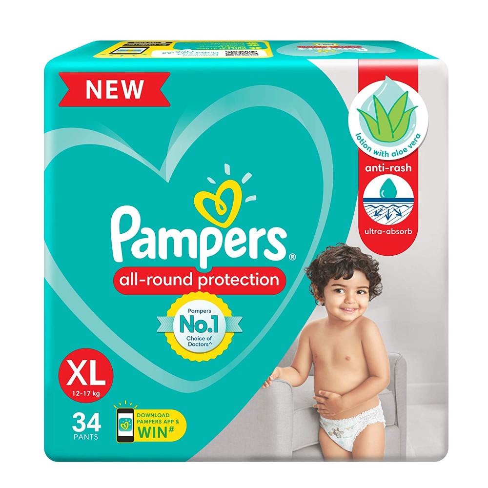Pampers Pant 34pcs XL ( 12 - 17 Kgs) Pampers Pant 34pcs XL ( 12 - 17 Kgs)