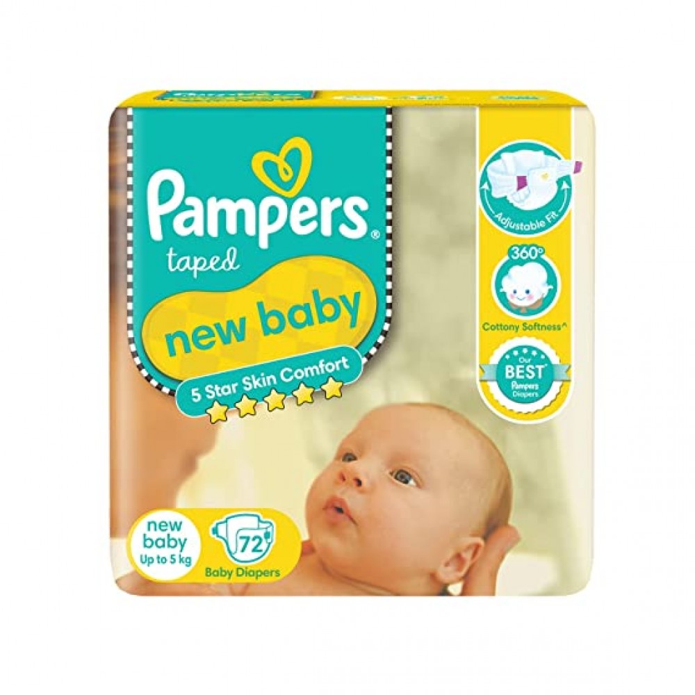 Pampers Tape 72pcs NB (3 - 5 kg)