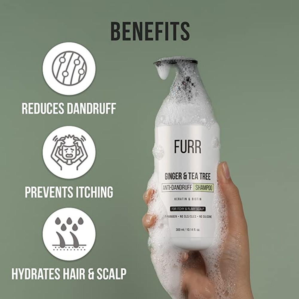 FURR GINGER AND TEA TREE ANTI DANDRUFF SHAMPOO - 300ML