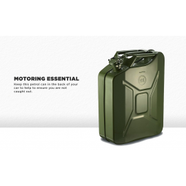 Portable Fuel Tank 20L | Stainless Steel Metal - Diesel/Petrol Can