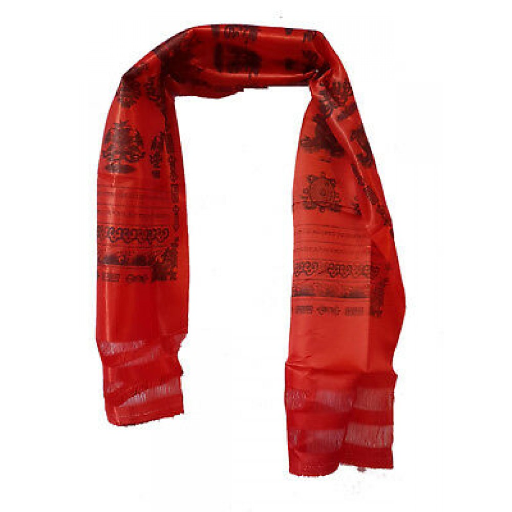 Rato Khata | Ceremonial Scarf | Material - Silk Rato Khata | Ceremonial Scarf | Material - Silk
