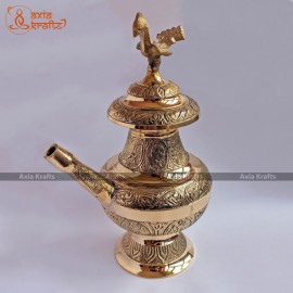 Brass Typical Designed Karuwa 7.5 inches Dhalod Karuwa |Puja Set