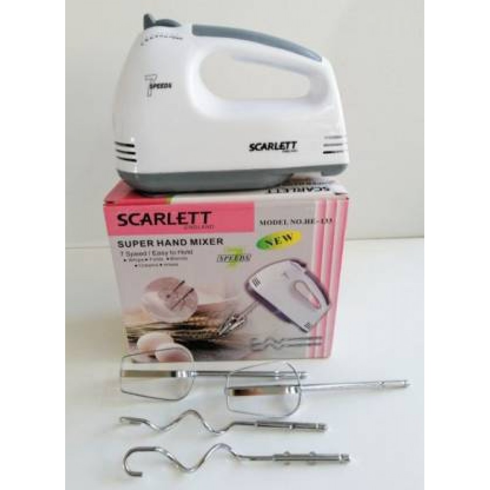 Scarlet Super Hand Mixer 180 Watt 7 Speed Egg Beater Scarlet Super Hand Mixer 180 Watt 7 Speed Egg Beater
