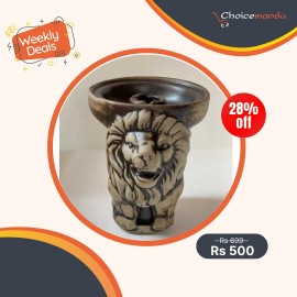 Hookah Ceramic Chillum (Chimney) Lion Face