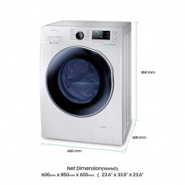 Samsung  8 kg Fully-automatic Front-loading Washing Machine | WD80J6410AS/TL | Silver Samsung  8 kg Fully-automatic Front-loading Washing Machine | WD80J6410AS/TL | Silver