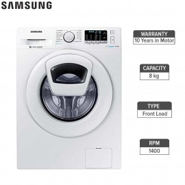 SAMSUNG (WW81K54EOWW) - 8kg Fully Automatic Front Load DIT Washing Machine with Eco Bubble 