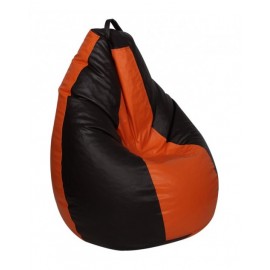 Nudge 3XL Black/Orange Classic Bean Bag | A must have for your living / bed room Nudge 3XL Black/Orange Classic Bean Bag | A must have for your living / bed room
