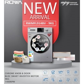 Rowa Front Load Washing Machine 9kg Smart Inverter Motor