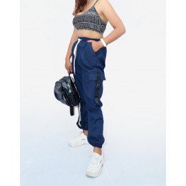 Dark Blue Colour loose Pant/Joggers For Ladies