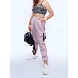 Light Pink Colour loose Pant/Joggers For Ladies
