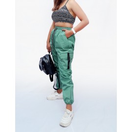 Light Green Colour loose Pant/Joggers For Ladies