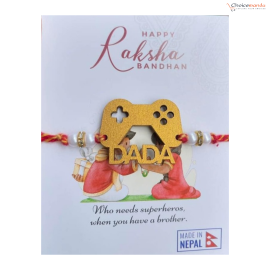 Gaming Dada Rakhi for Brother | Wooden message Rakhi